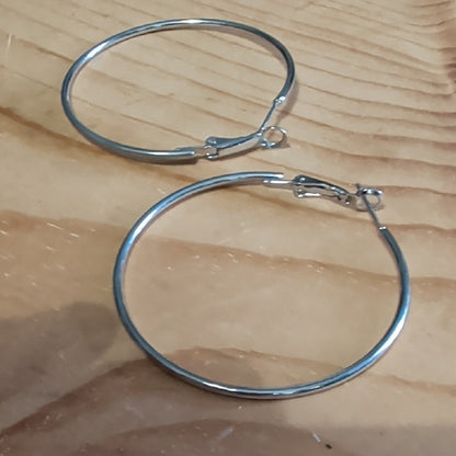 2'' Chic Silver Hoop Earrings