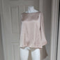Express Cream/Beige Women's Blouse Large