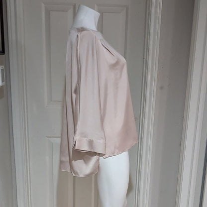 Express Cream/Beige Women's Blouse Large