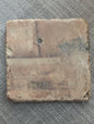 Abstract MCM Distressed Square Stone Coaster - Handcrafted