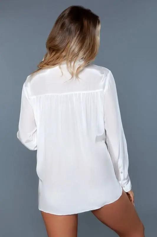 Accessories Premium BE WICKED Mackenzie Sleepshirt - Light Blue, Small, Comfortable Nightwear for Women