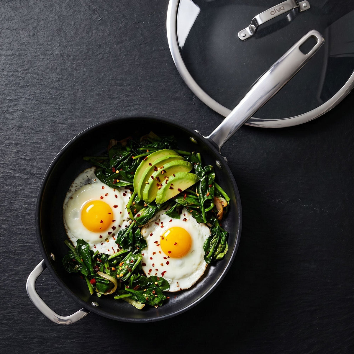 Ceramic Nonstick Sauté Pan with Lid, 4-Qt