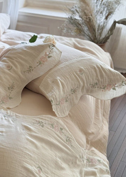 Maeve Floral Double Gauze Bedding Set / Pink
