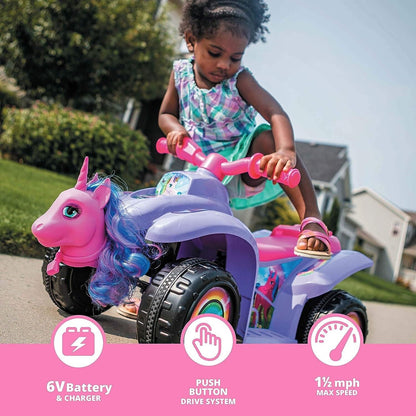 Magical Unicorn Ride-On for Toddlers - Suitable for Ages 1.5-3 - Supports up to 44 lbs - Easy and Fun to Ride
