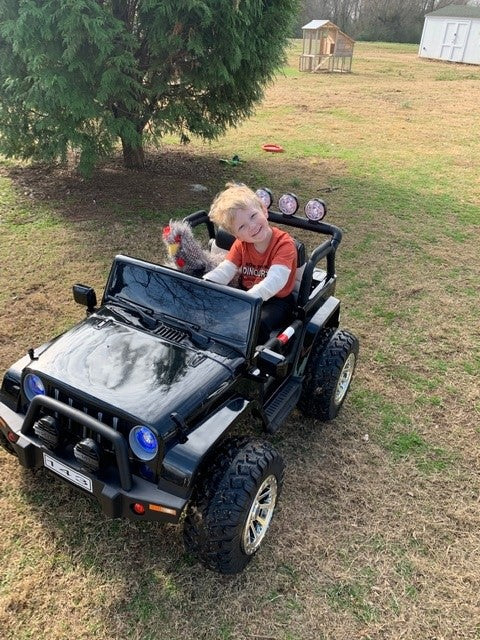 Ride On Car Kids Jeep Style 4x4 W/Rubber Tires 24 Volt
