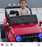 Cars For Kids Jeep Style 4x4 Monster Truck W/Rubber Tires 24 Volt