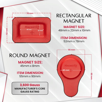 Biomagnetic Therapy Magnet Kit — Ferrite & Leather (12 Mixed Units)