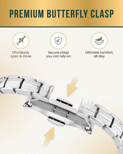 EllipseMAX Magnetic Bracelet for Women (Silver)
