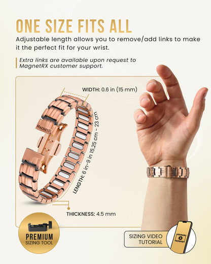 EllipseMAX Magnetic Copper Bracelet for Men