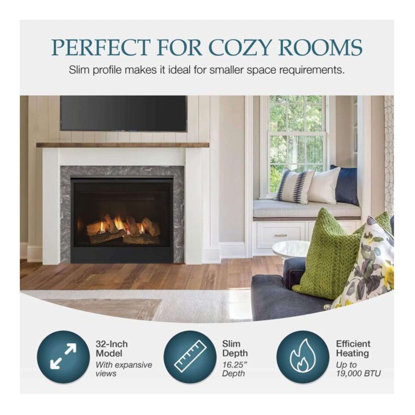 Majestic Mercury 32-Inch Direct Vent Natural Gas Fireplace [MERC32IN] (SAK15031)
