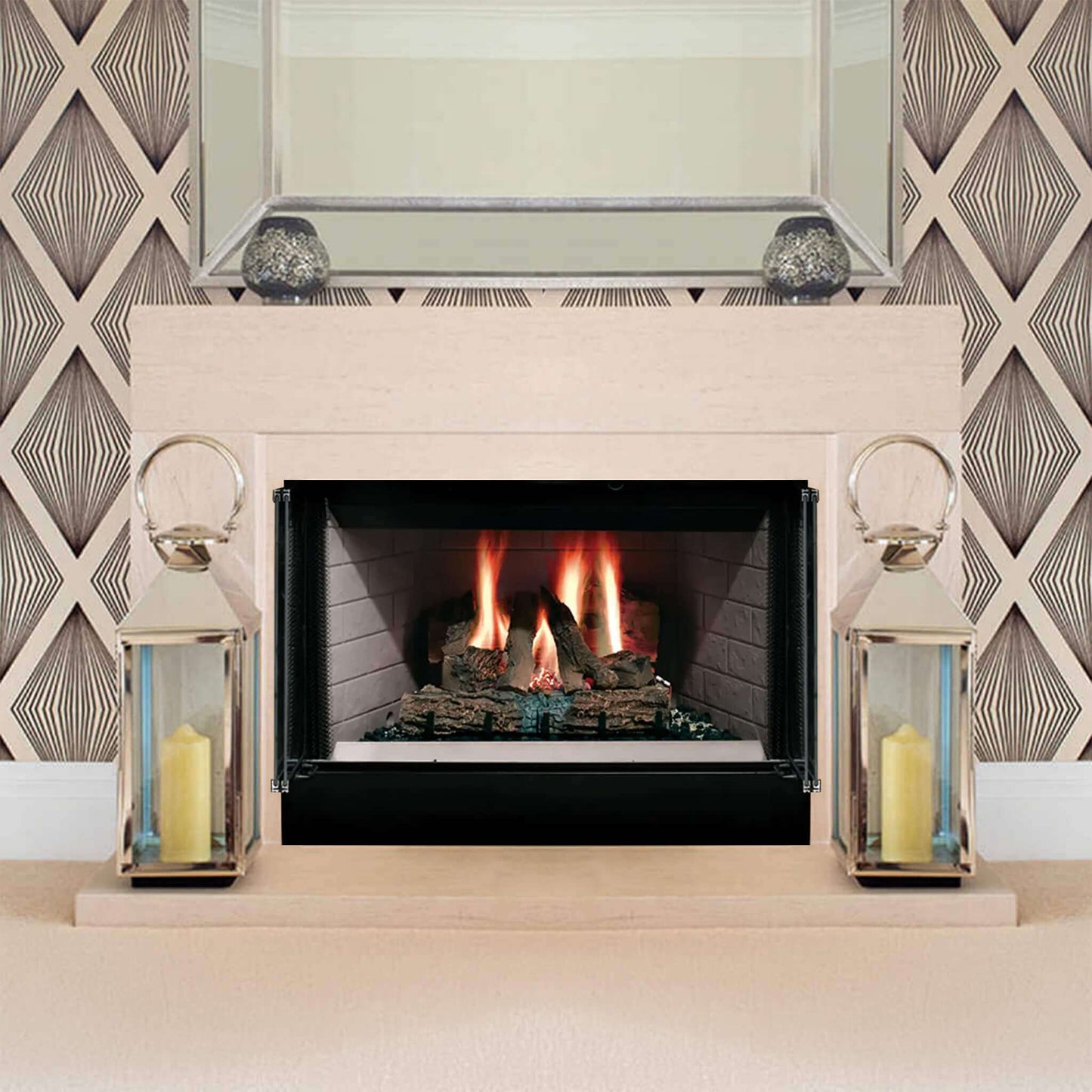 Majestic Sovereign 42-Inch Black Wood Burning Fireplace [SA42R/C] (SAK59347)
