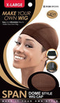 Make your Own Wig X-Large 5128 Brown Dome Span Style Wig Cap