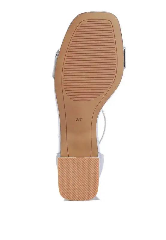 Block Heel Sandals Sandals - Metallic Block Heel - Elegant Occasion Footwear