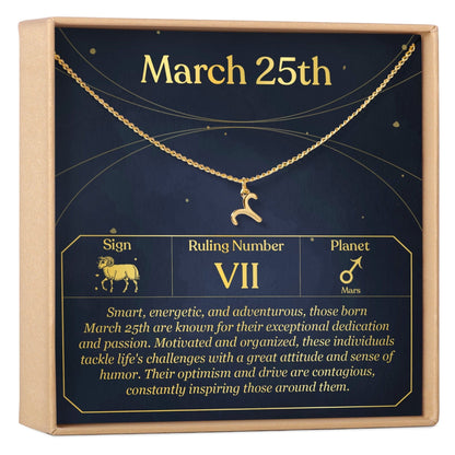 March 25th Aries Necklace