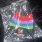 Matrix Black and Striped Pom Beanie Hat