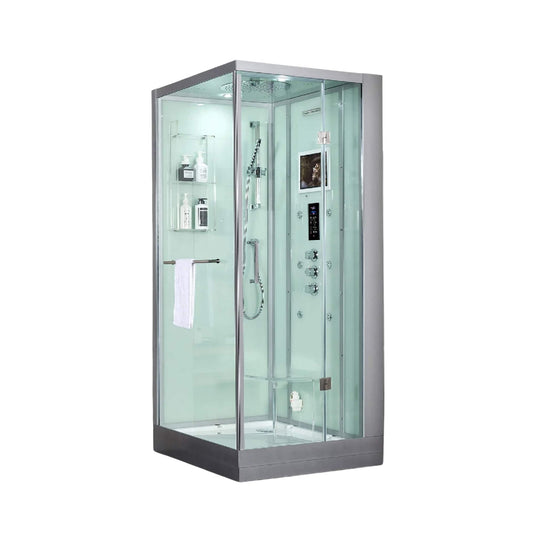 Maya Bath Platinum Arrezo Steam Shower With Rainfall Ceiling Shower (SAK75924)