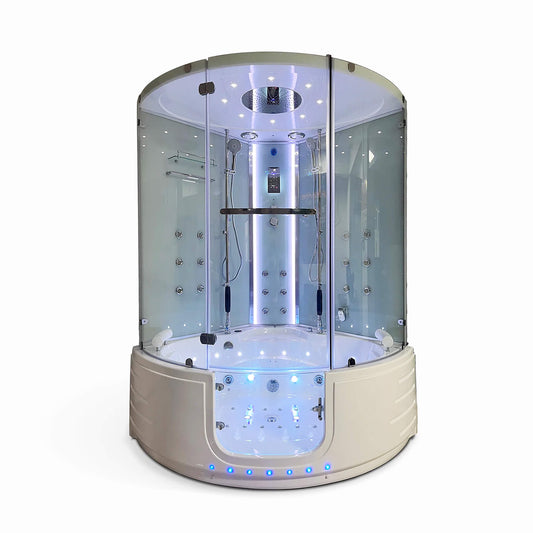 Maya Bath Platinum Comfort Steam Shower With Whirlpool Bathtub [2025 Edition] (SAK93561)