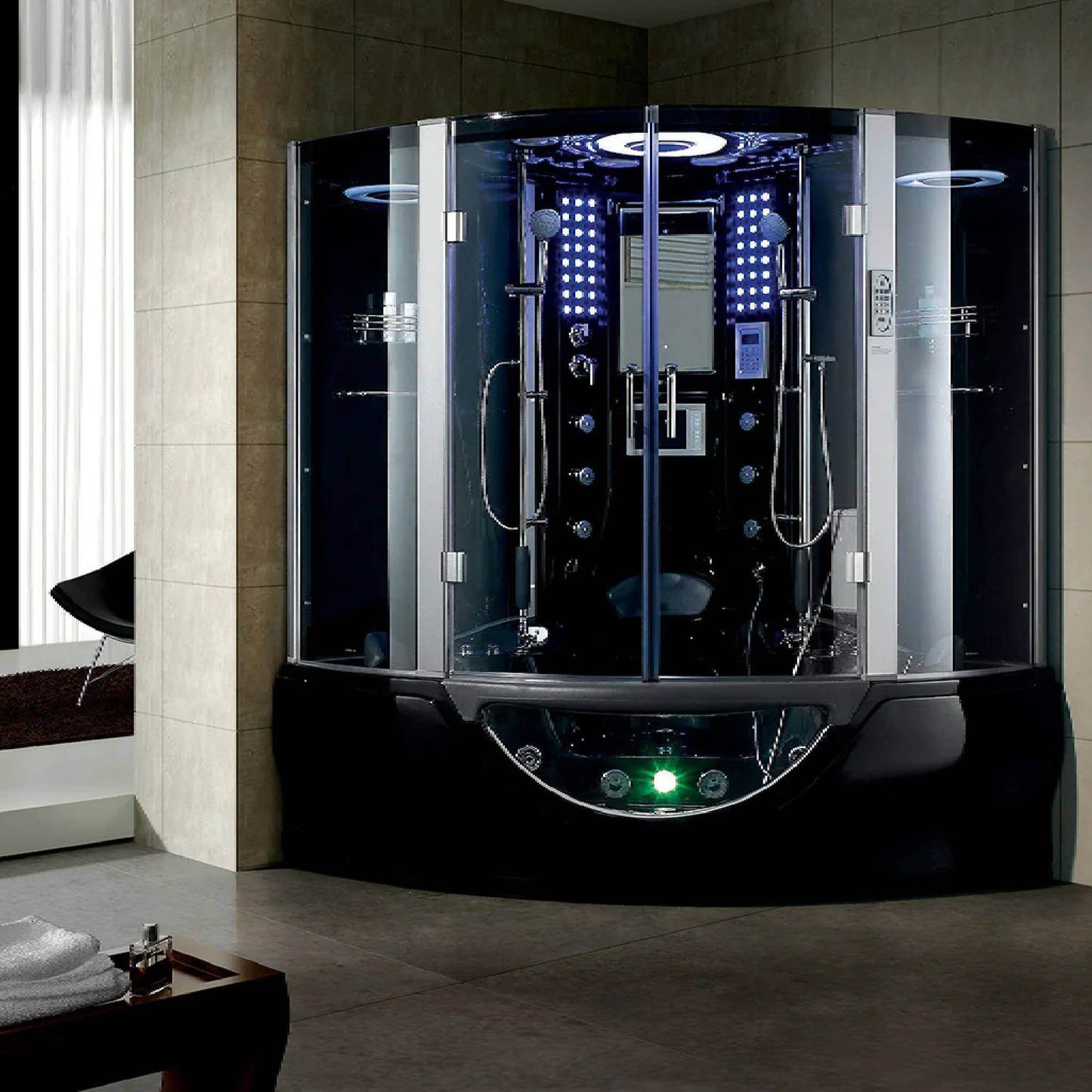Maya Bath Valencia Steam Shower Massage Bathtub With LCD TV (SAK20479)