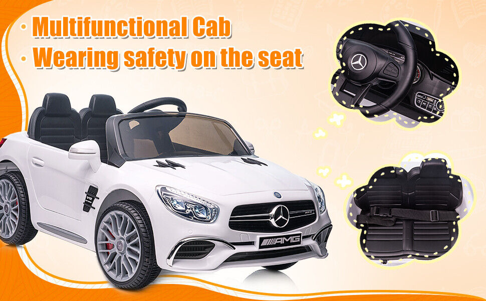 Mercedes-Benz 12V Electric Kids Ride-On Car - Battery Powered Toy Vehicle
