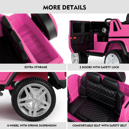 Mercedes-Benz Electric Ride On Car for Kids - 3 Speeds, LED Lights, Bluetooth, and Remote Control