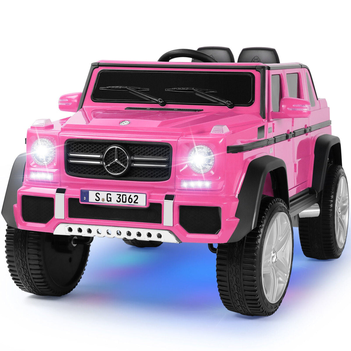 Mercedes-Benz Electric Ride On Car for Kids - 3 Speeds, LED Lights, Bluetooth, and Remote Control