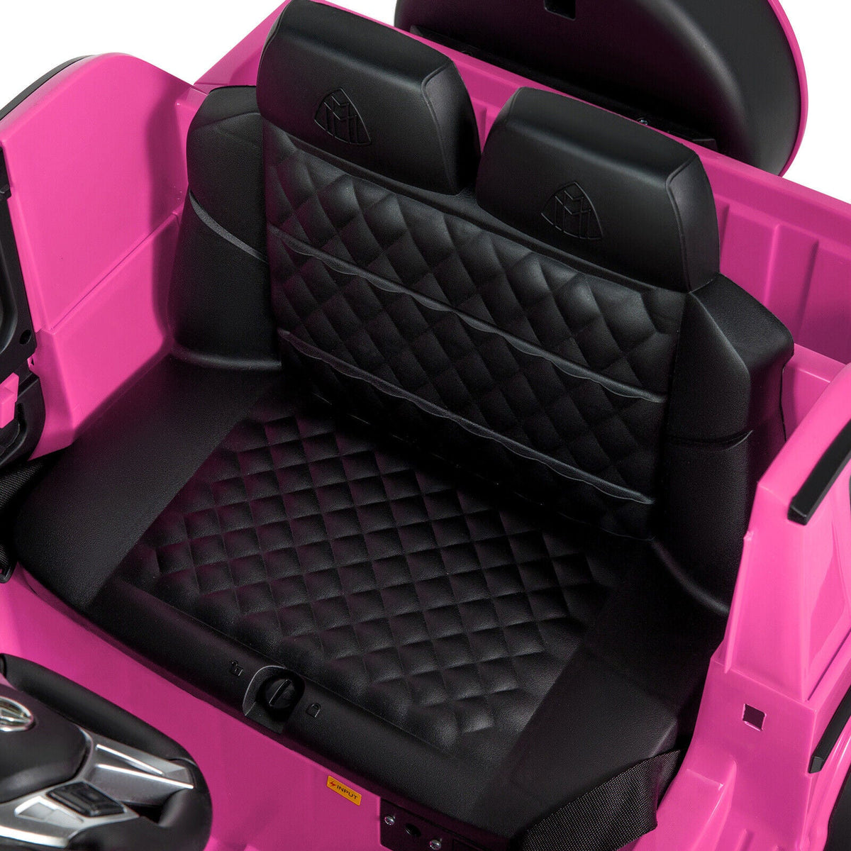 Mercedes-Benz Electric Ride-On Car for Kids with 3 Speeds, LED Lights, and RC Control - Pink