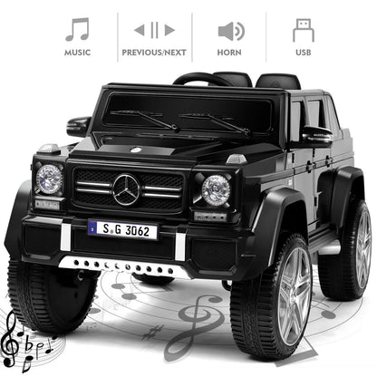 Mercedes-Benz Electric Ride-On Car for Kids with Lights, Music, and Remote Control - 12V