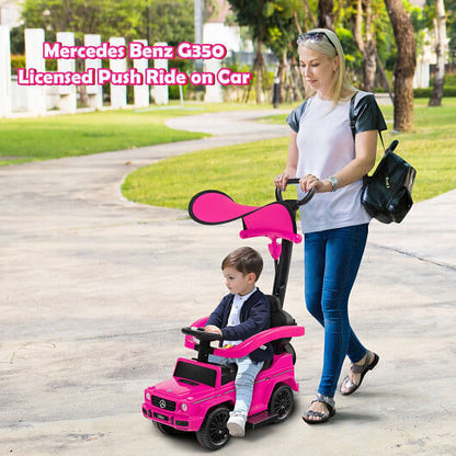 Mercedes Benz G350 3-in-1 Push Car: Stroller, Sliding Car, and Canopy in One!