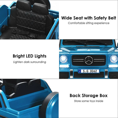 Mercedes-Benz Kids Ride On Car with RC Control and Trunk - 12V Navy