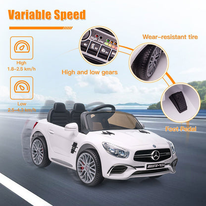 Licensed Mercedes Benz 12V Electric Ride On Car for Kids with Remote Control