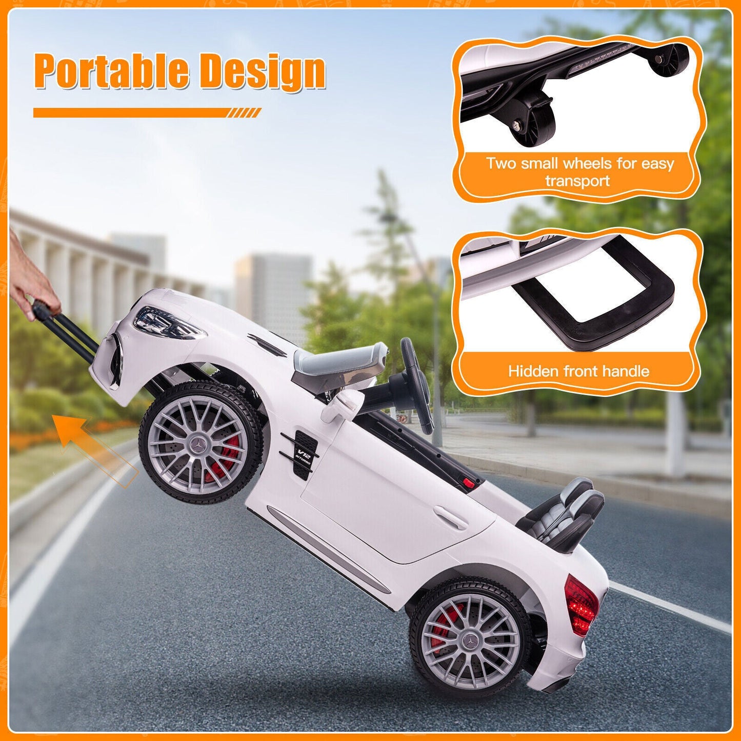 Licensed Mercedes Benz Kids Ride On Car with Remote Control - 12V Electric Battery Powered