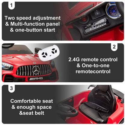 Mercedes Benz Licensed 12V Kids Ride on Car with MP3 Player - Motorized Vehicle for Endless Fun!