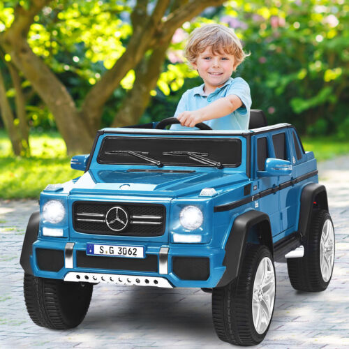Mercedes-Benz Licensed 12V Kids Ride On Car with RC Control and Trunk in Navy