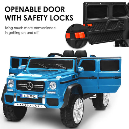 Mercedes-Benz Licensed 12V Kids Ride On Car with RC Control and Trunk in Navy