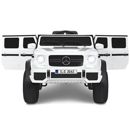 Mercedes-Benz Licensed 12V Kids Ride On Car with RC Control and Trunk in White