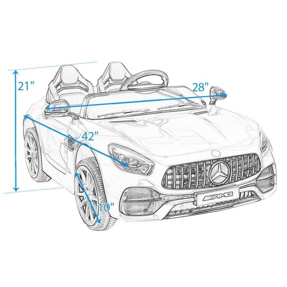 Mercedes Benz Licensed Electric Ride-On Car for Kids - Red