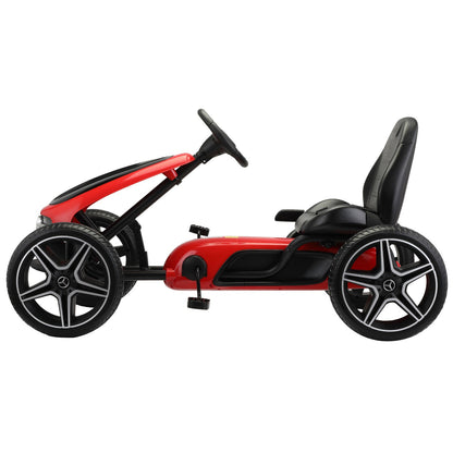 Mercedes Benz Licensed Go Kart for Kids with Horn and Music - Red, Suitable for Ages 3 and Up
