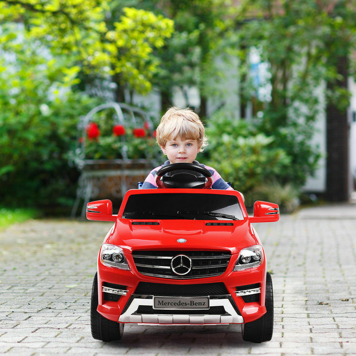 Mercedes Benz ML350 Licensed Electric Ride On Car for Kids with MP3 and Remote Control - Red