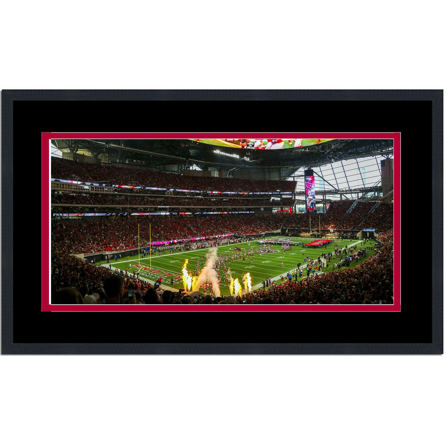 Framed Mercedes-Benz Stadium Atlanta Falcons 16x24 Football Photo Professionally Matted