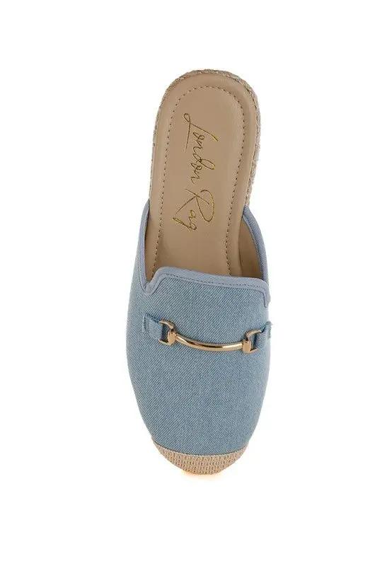 Hats Rag Company Midori Denim Slip-On Mules - Casual Summer Style Footwear