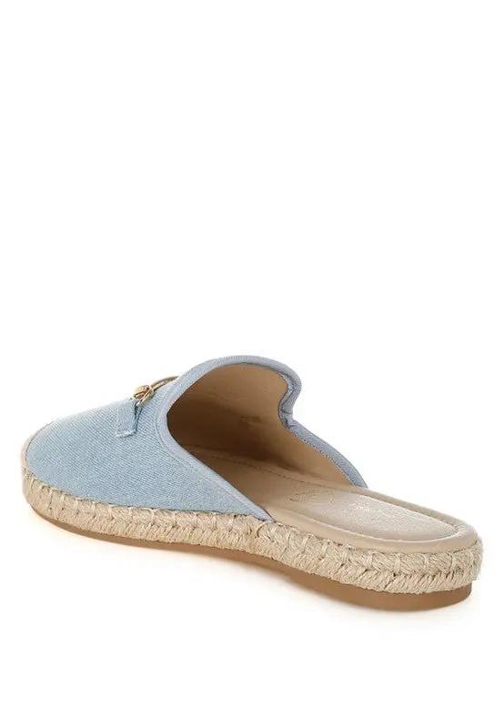 Hats Rag Company Midori Denim Slip-On Mules - Casual Summer Style Footwear