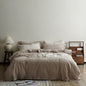 Milo Minimalist Solid Button Bedding Set / Pink