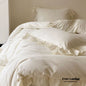 Mimi Ribbon Ruffle White Bedding Set
