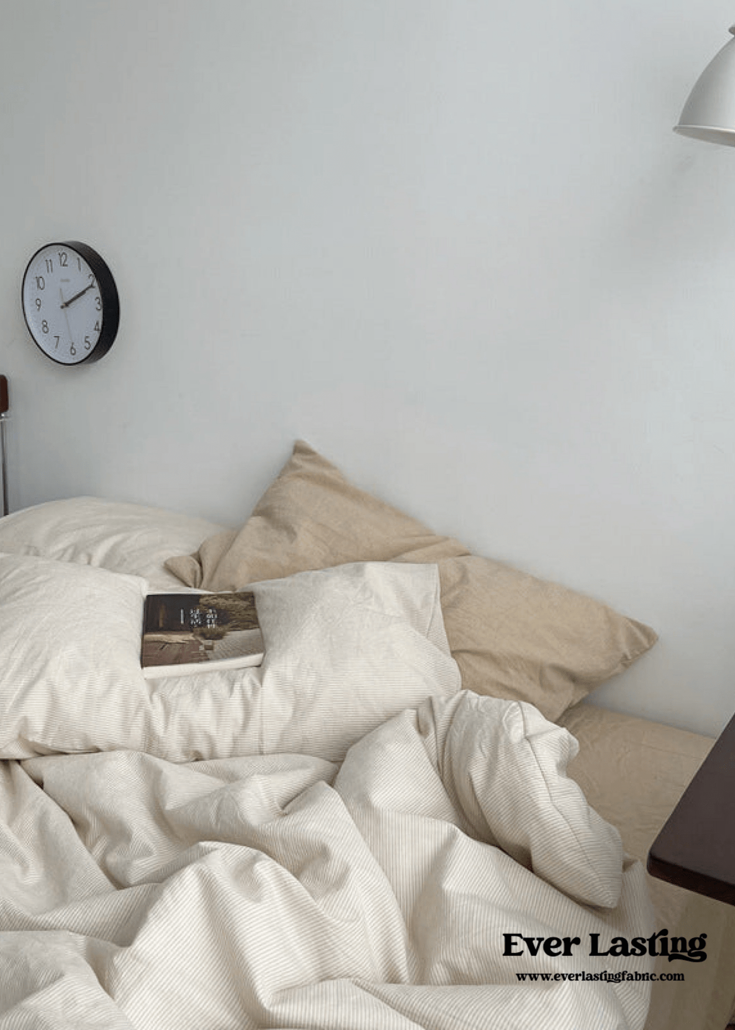 Minimal Mixed Gingham Bedding Set / Gray