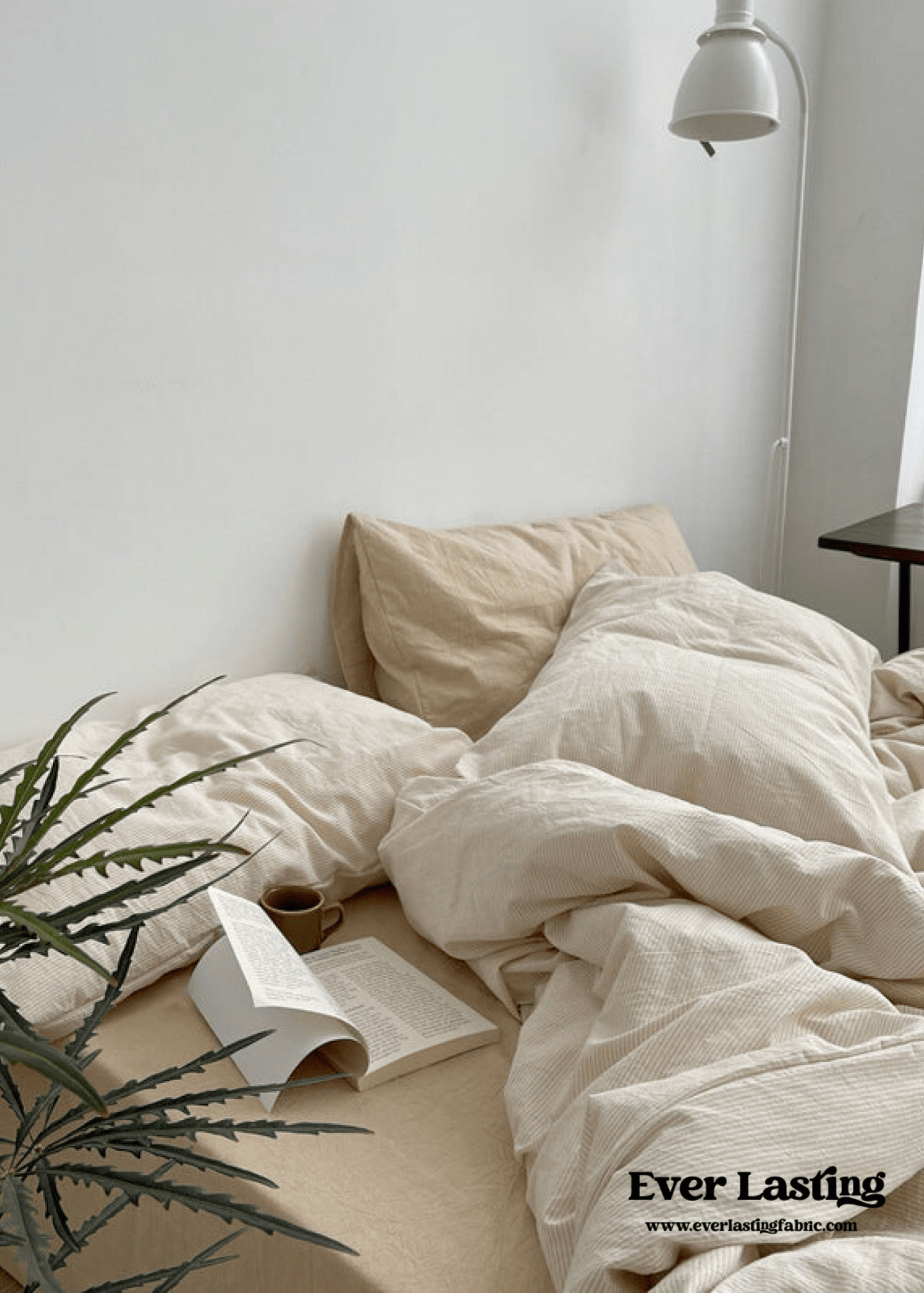 Minimal Mixed Gingham Bedding Set / Gray