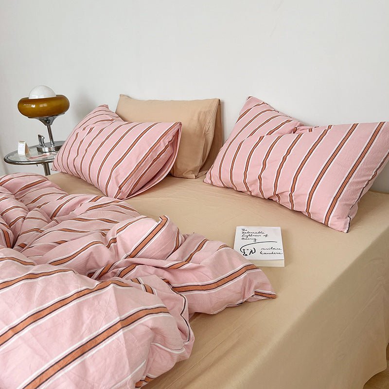 Minimal Stripe Bedding Set / Green