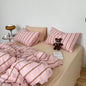 Minimal Stripe Bedding Set / Green