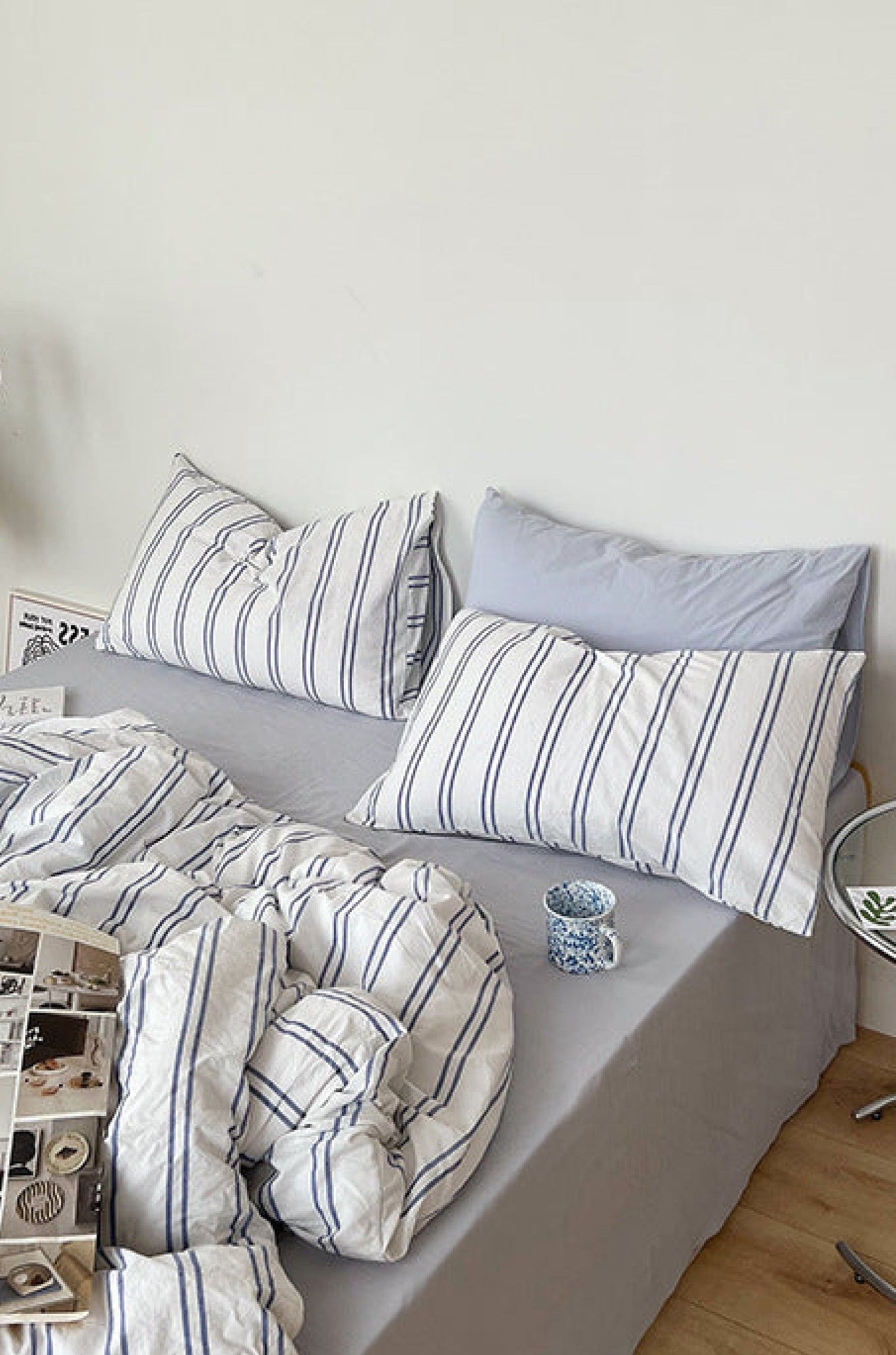 Minimal Stripe Bedding Set / Pink