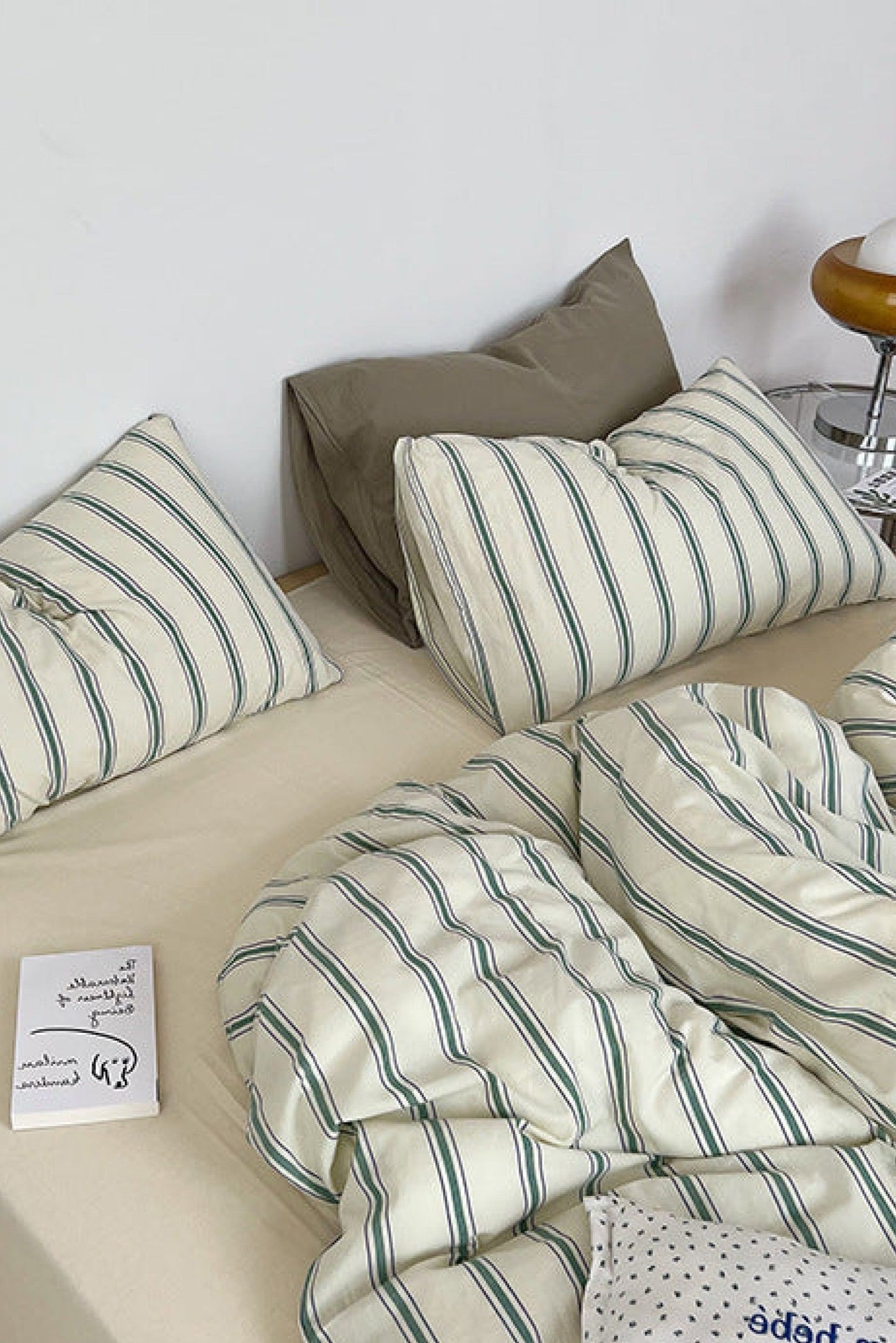 Minimal Stripe Bedding Set / Pink