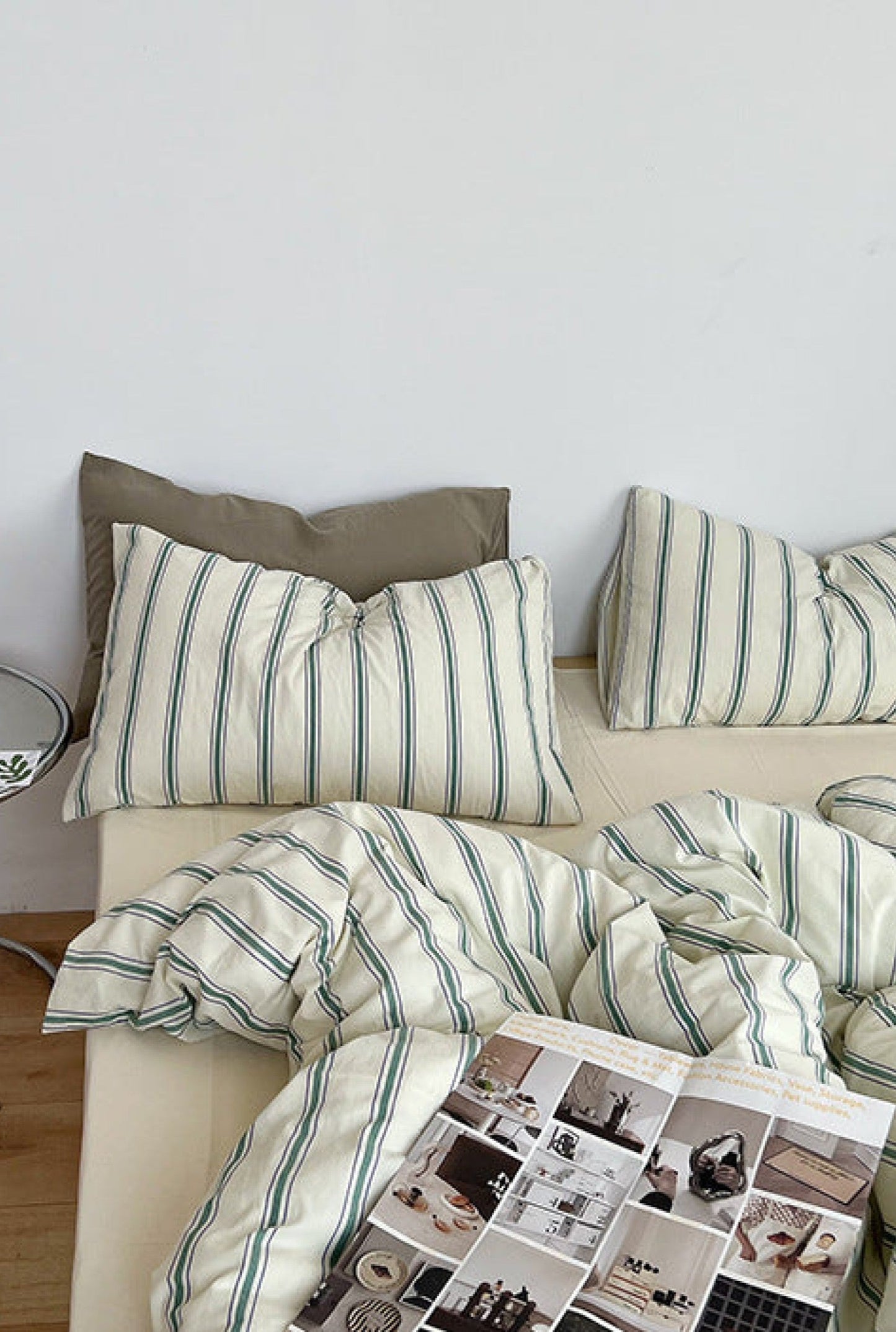 Minimal Stripe Bedding Set / Pink